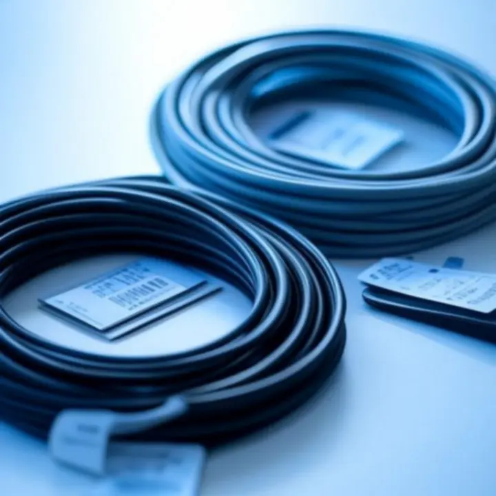 Presentatie van bestverkopende kantoor- en datakabels op een bureau.